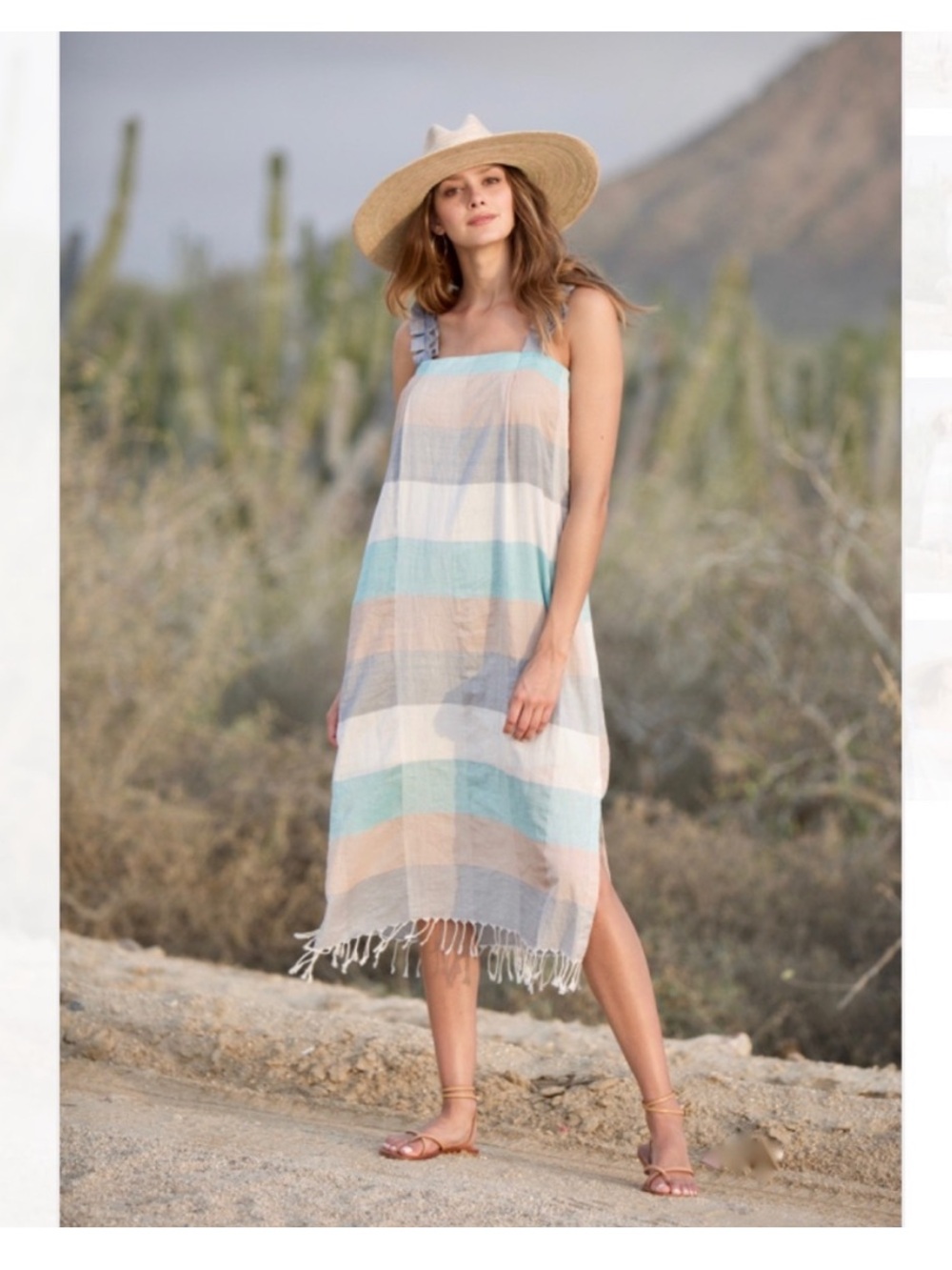 Mirth‎ Handmade Edition Todos Santos Dress Sz L Plaid Anthropologie